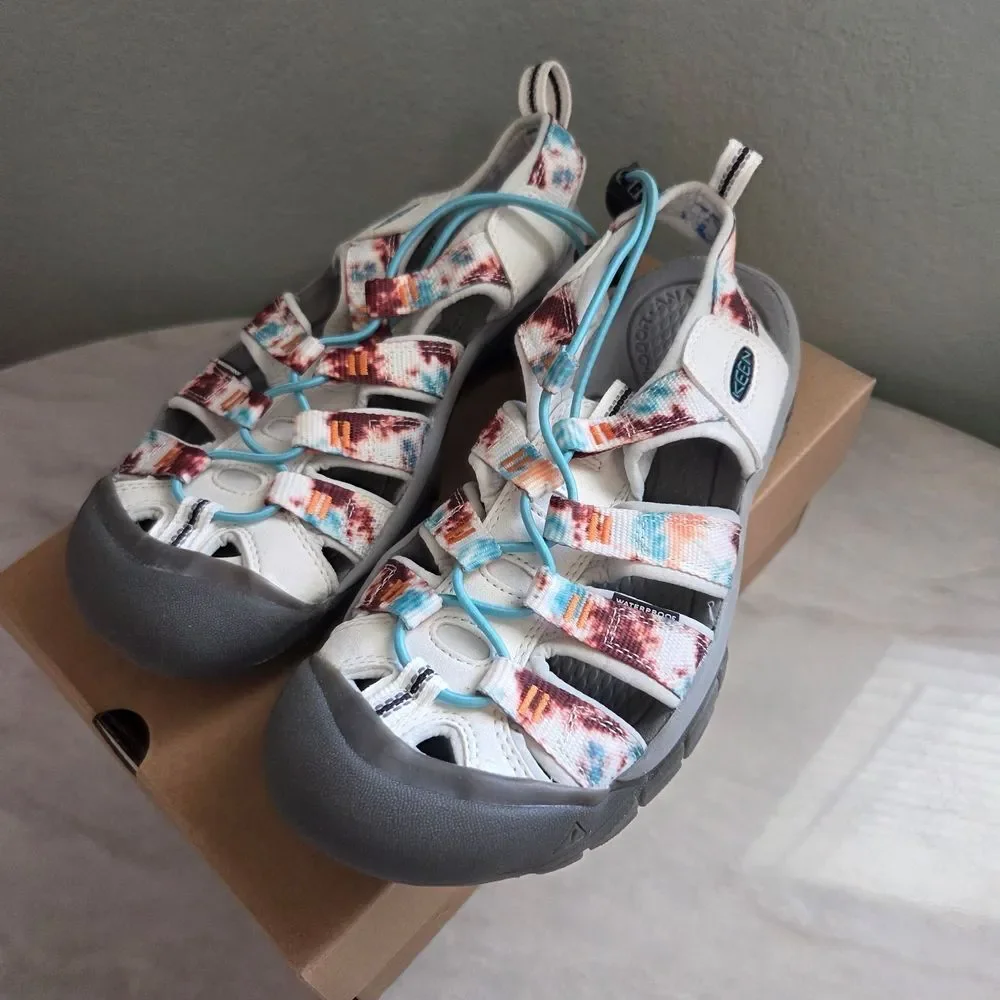 Keen White Multicolor Teal Bungee Athletic Sandals